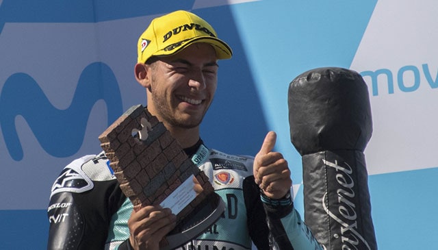 Bastianini rimonta e sale sul podio