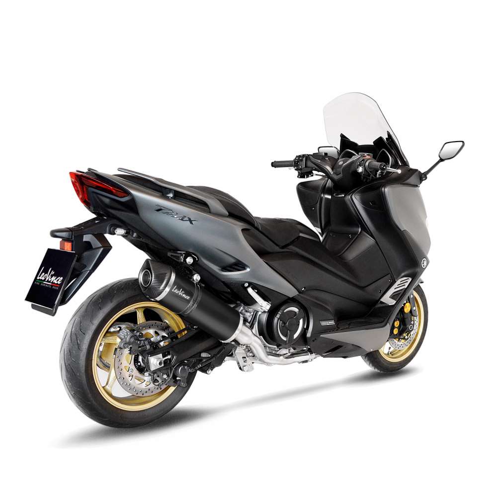 Leovince LV One Evo Black Edition Yamaha T-Max 530 Abs/Dx/Sx 17-19/t-max 560/TECH Max 20-22 Ref:14342eb Not Homologated Stainless Steel&carbon Full