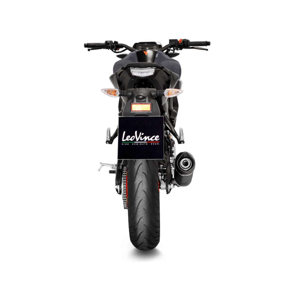 Exhaust system Leo Vince LV ONE EVO Black Edition Yamaha MT 125 from year  21, with EG-BE