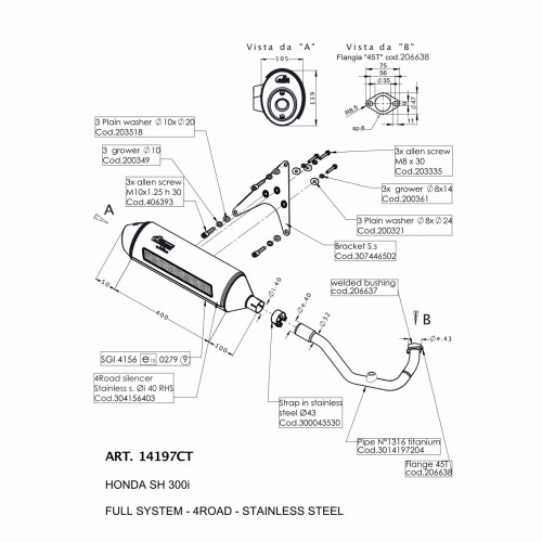 4ROAD CARBON LINE TITANIUM HEADER
