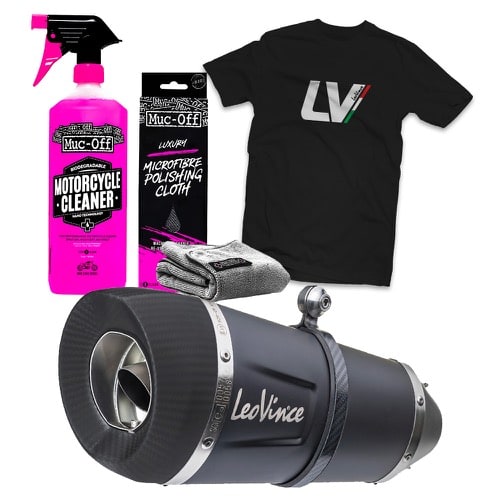 Free LeoVince T-Shirt with LeoVince & Muc-Off Cleaning Kit