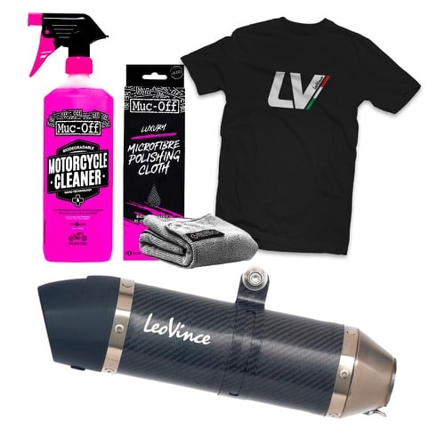 Free LeoVince T-Shirt with LeoVince & Muc-Off Cleaning Kit