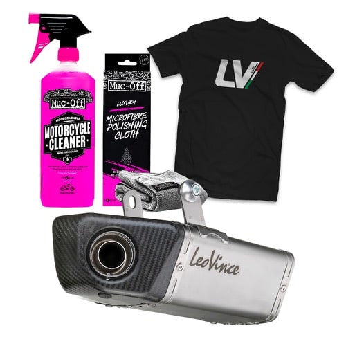 Free LeoVince T-Shirt with LeoVince & Muc-Off Cleaning Kit